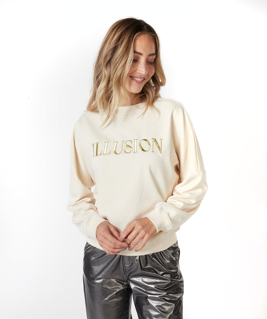 Gold crewneck sweatshirt online