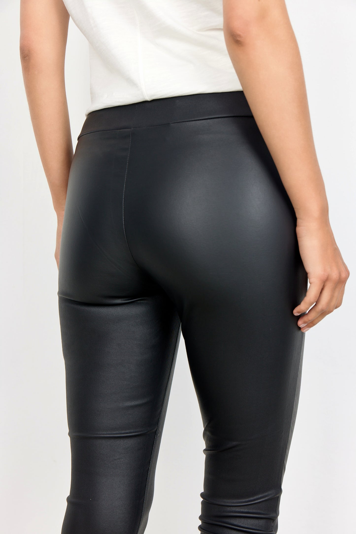 SOYA CONCEPT Black Pam 2 Faux Leather Pants