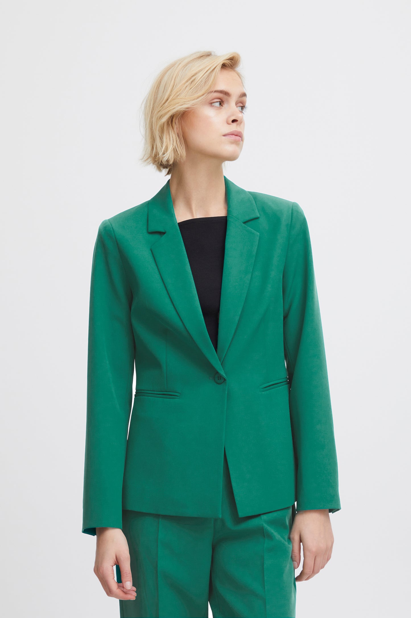 ICHI LEXI Emerald Green Blazer