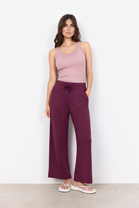 SOYA CONCEPT Banu 33 Wine Soft Sweat Pants