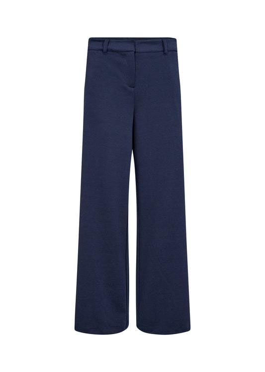 SOYA CONCEPT Daniella Navy Blue Wide Leg Trousers