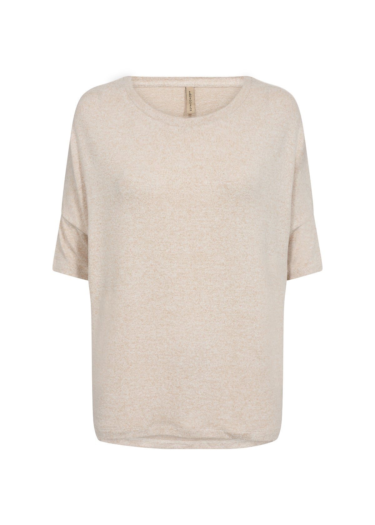 SOYA CONCEPT Biara 96 Cream Short Sleeve Soft Knit