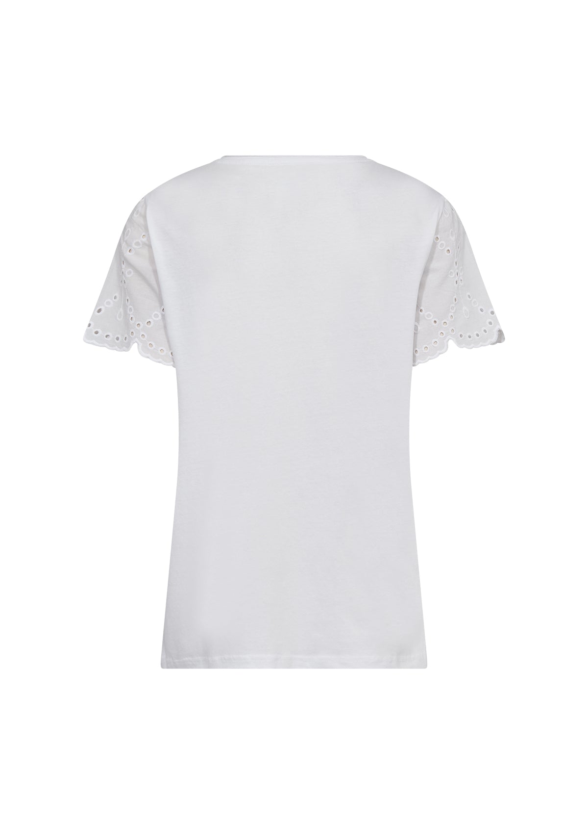 SOYA CONCEPT Loraine 5 100% Organic Cotton Pure White Eyelet Shirt