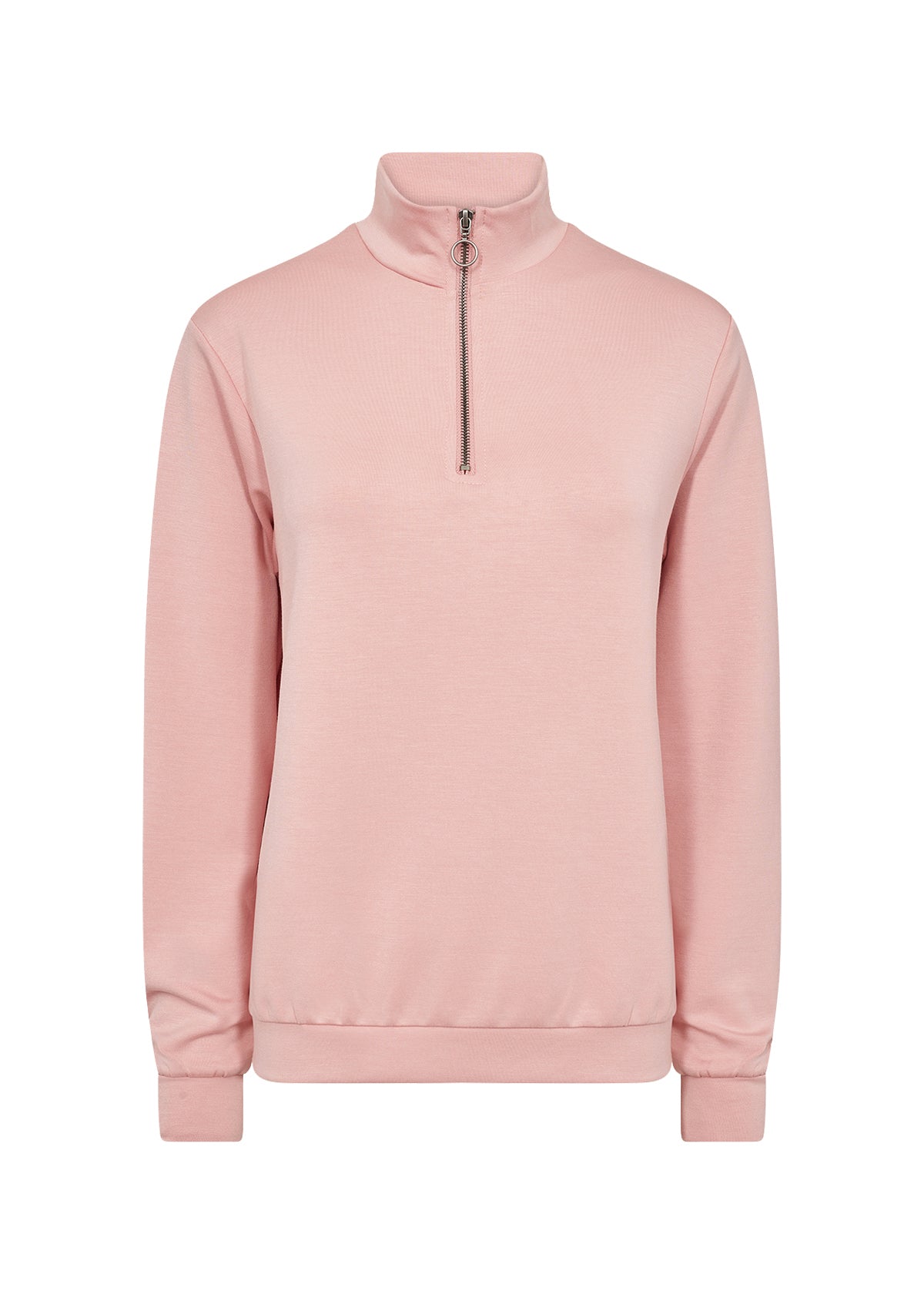 SOYA CONCEPT Banu 187 Blush Half Zip Sweat Shirt