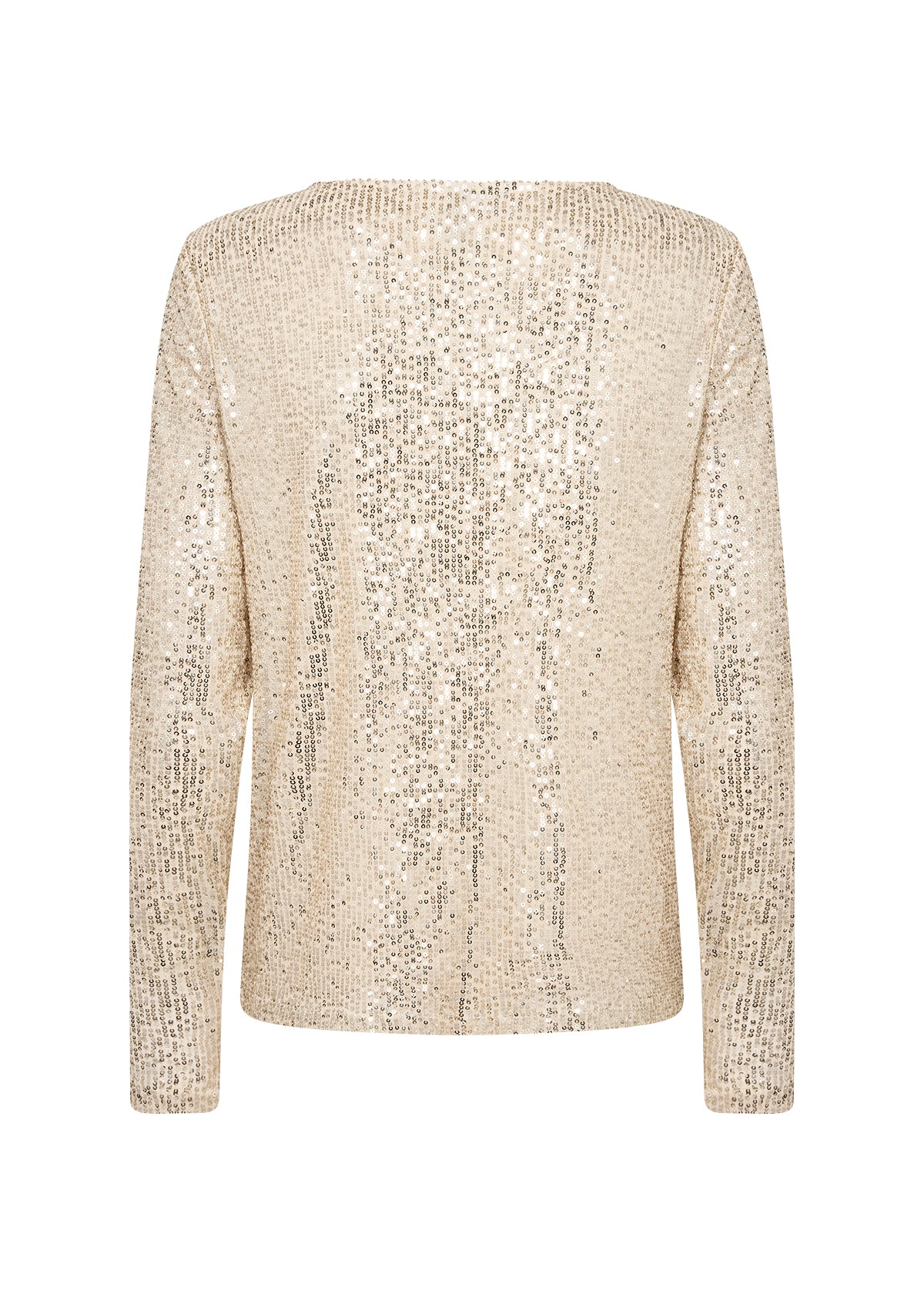 SOYA CONCEPT Nanette 1 Chic Cream Sequin Glam Longsleeve Top