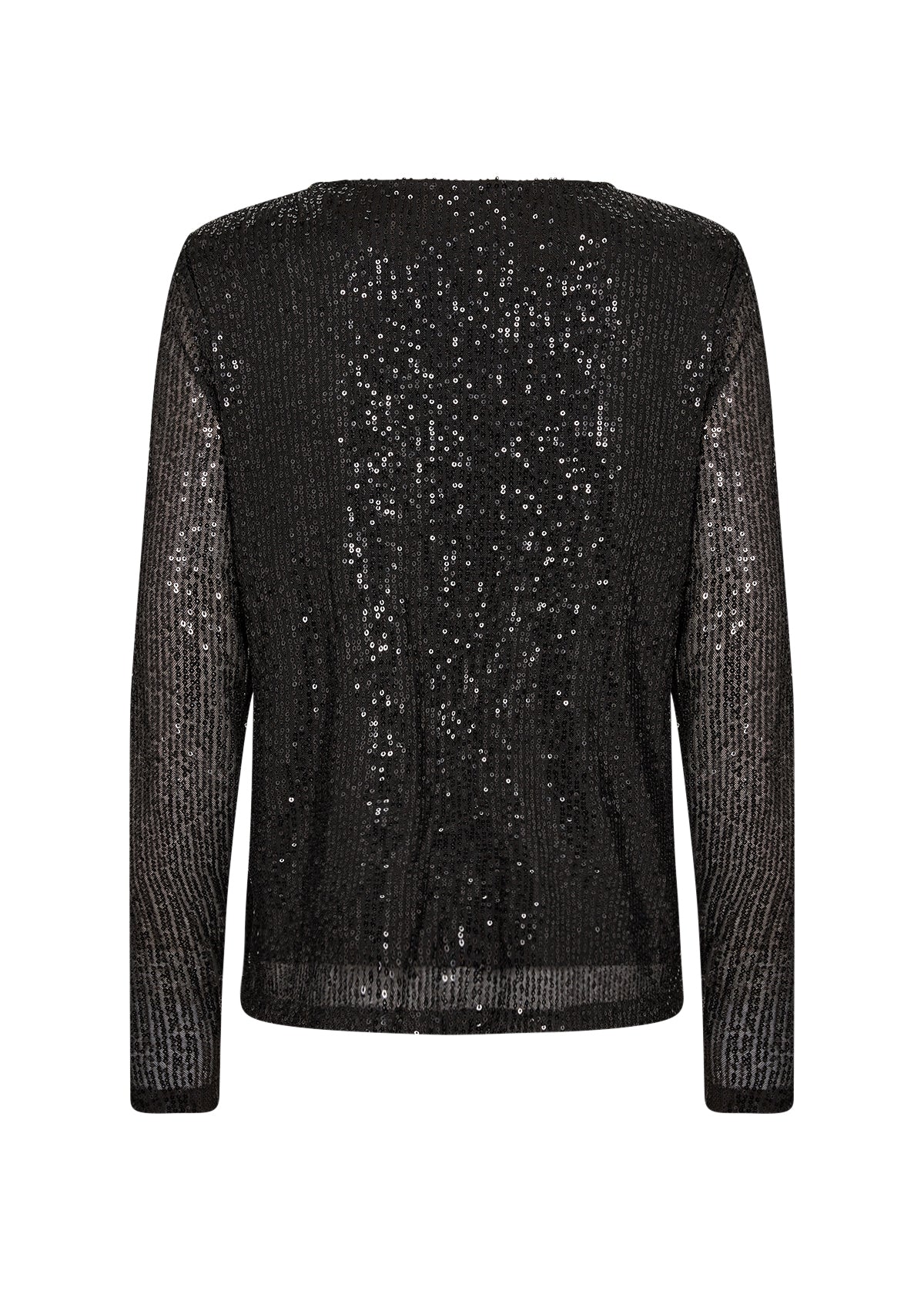 SOYA CONCEPT Nanette 1 Chic Black Sequin Glam Longsleeve Top