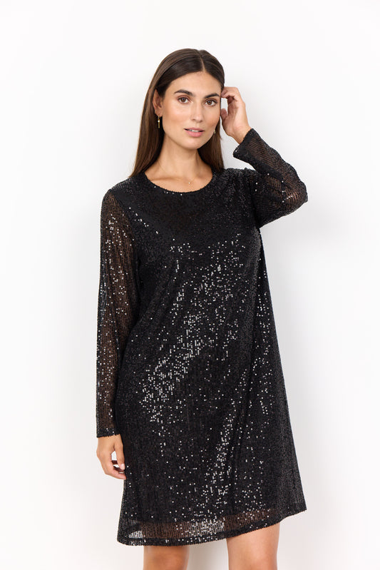 SOYA CONCEPT Nanette 2 Black Sequin Glam Dress