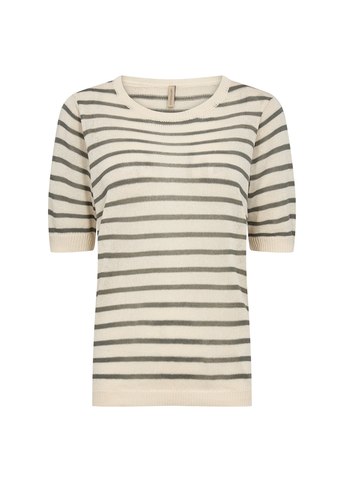 SOYA CONCEPT Luanna 1 Cream & Khaki Striped Shirt