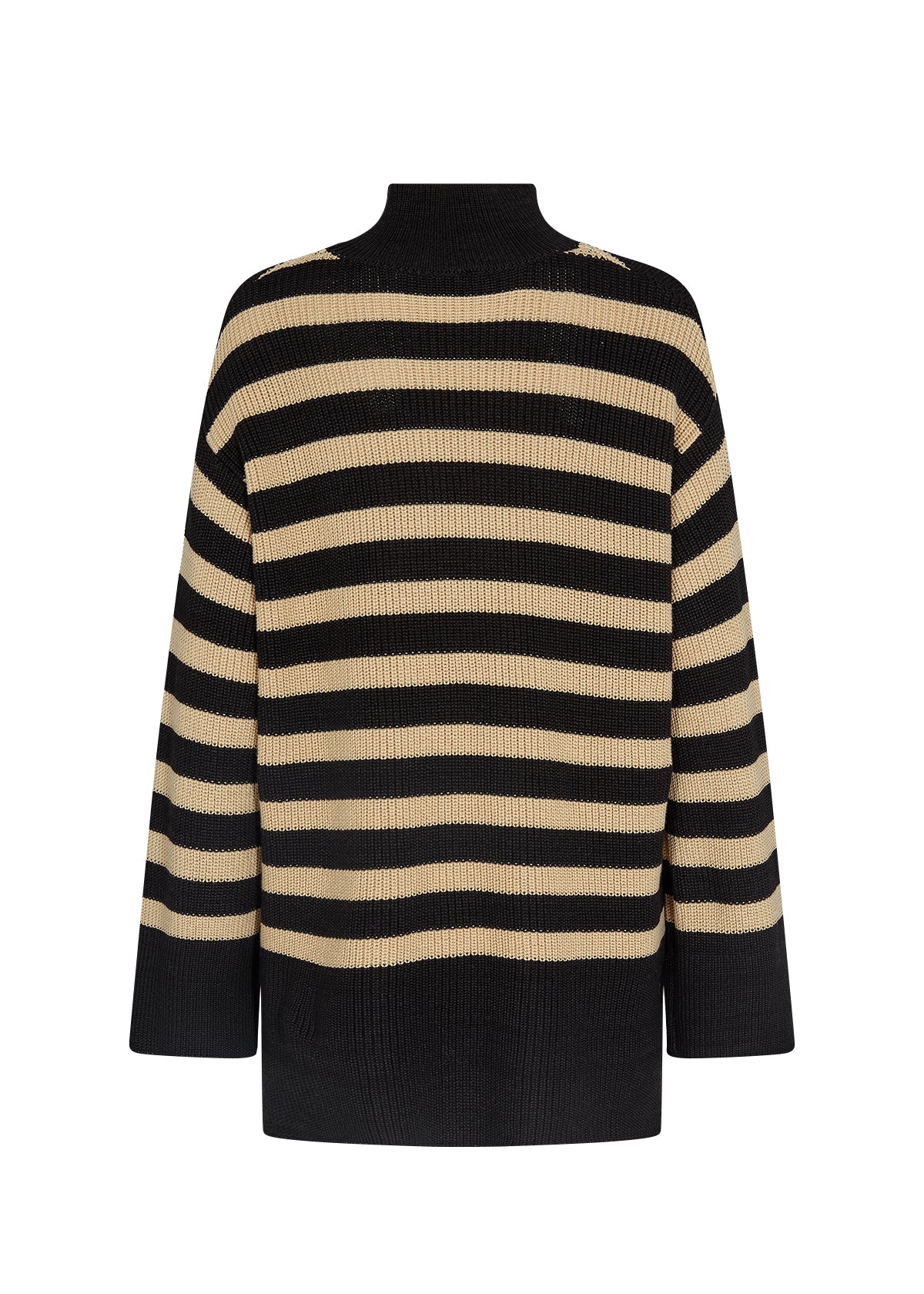 SOYA CONCEPT JULIA 6 Black & Tan Striped Knit