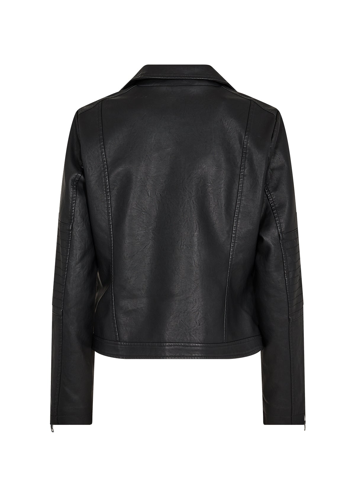 Soya Concept Gunilla 7 Black Faux Leather Moto Biker Jacket