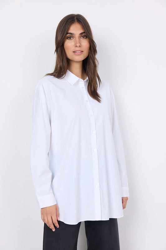 SOYA CONCEPT NETTI 52 Crisp White Button Down Blouse