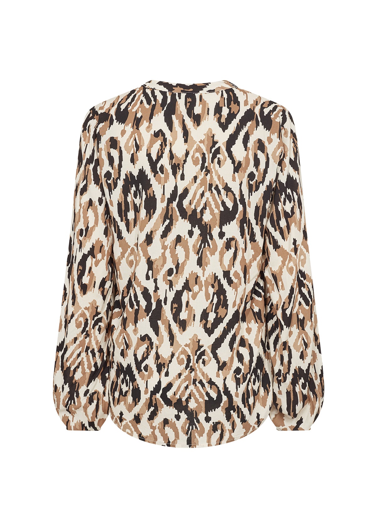 SOYA CONCEPT Cream, Brown & Warm Beige Fang Print Blouse