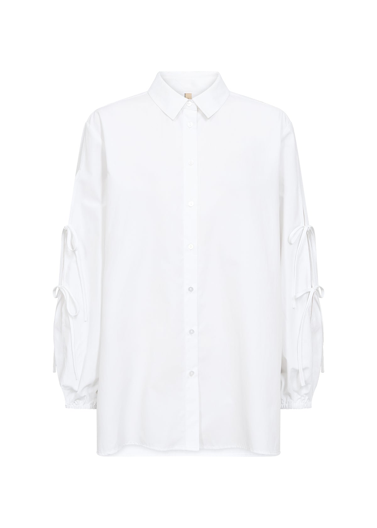 SOYA CONCEPT Netti 83 Classic White Shirt With Sleeve Ties