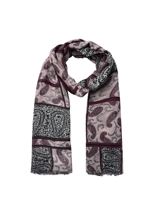 SOYA CONCEPT IMOA Burgundy Paisley Print Scarf