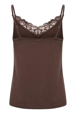 B.YOUNG REXIMA Chicory Coffee Lace Tank Top