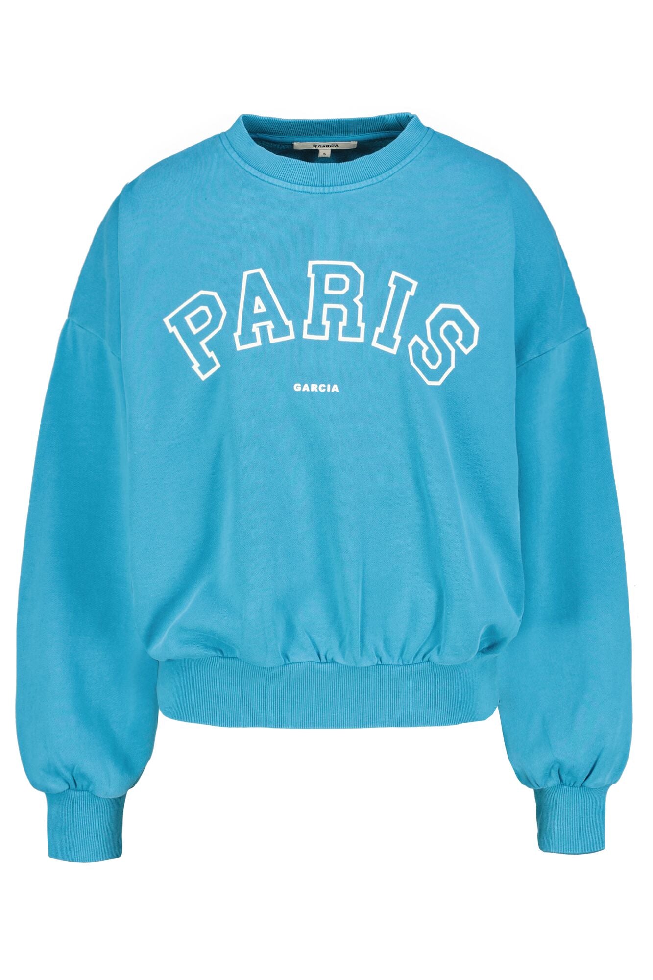 GARCIA PARIS Sapphire Varsity Crewneck Sweater