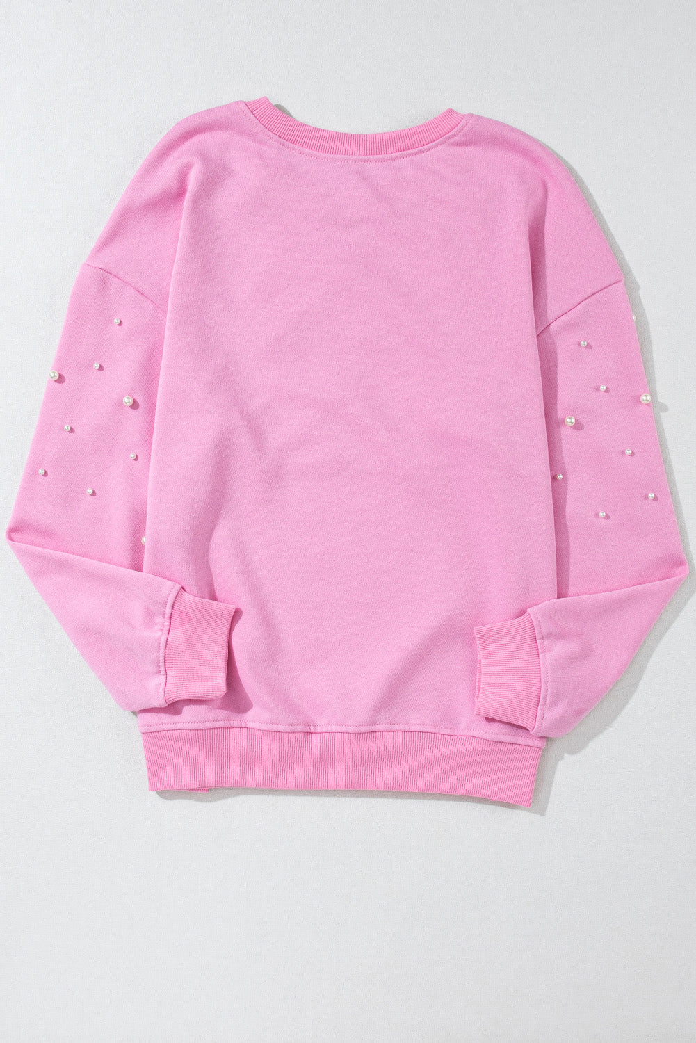 AMELIA BUBBLEGUM PINK PEARL CREWNECK SWEATER