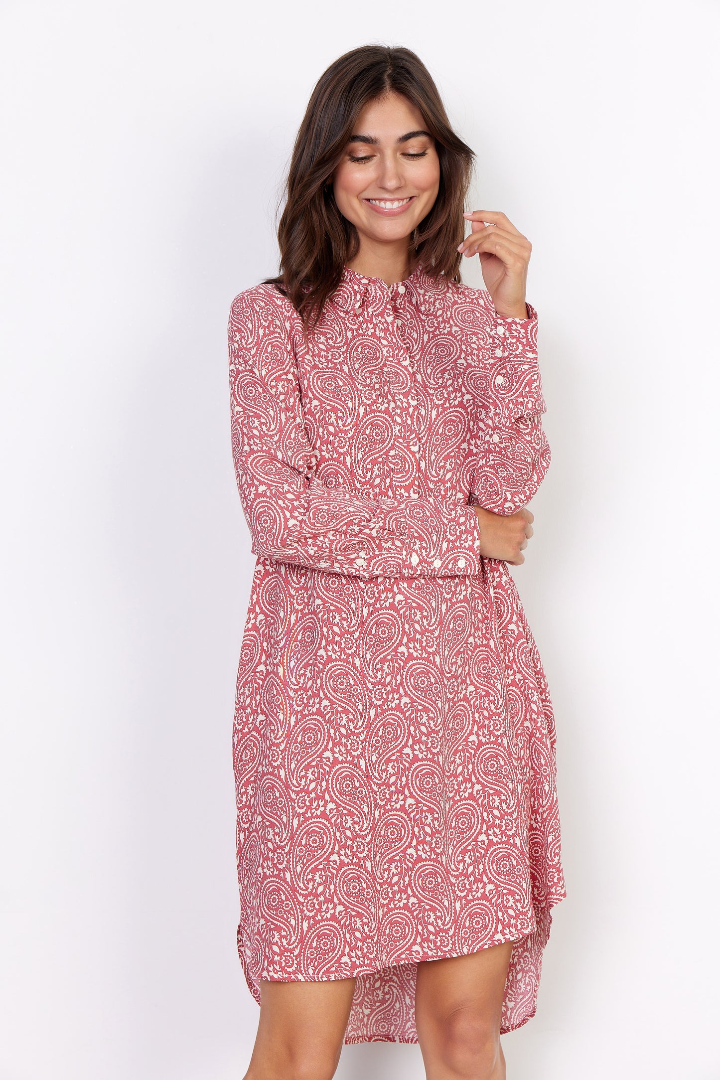 SOYA CONCEPT MOLLY 3 Berry Paisley Tunic Shirt Dress