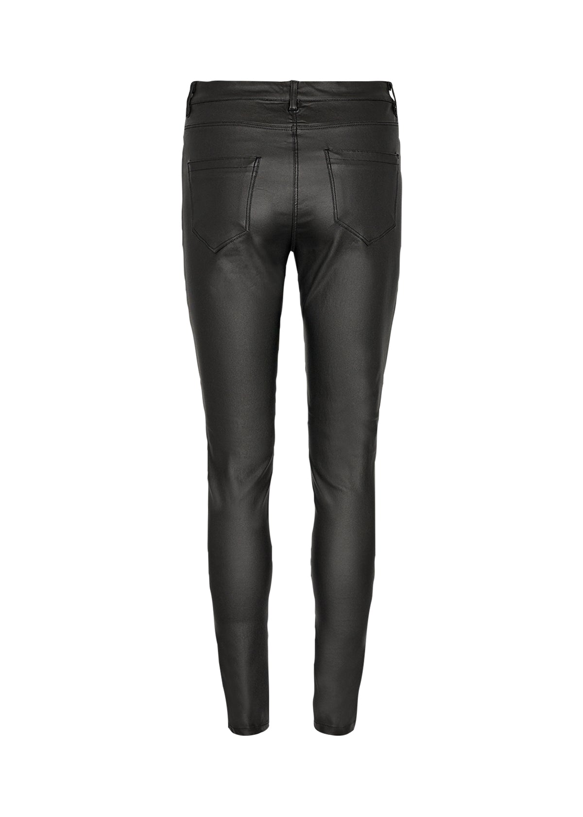 SOYA CONCEPT PAM 3B Black Faux Leather Skinny Pants