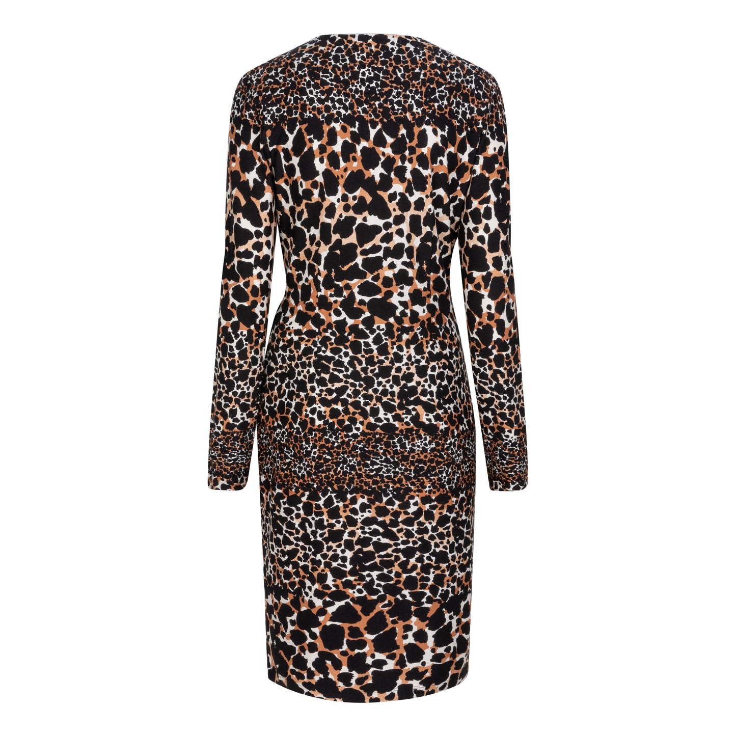 ESQUALO Scattered Illusion Leopard Print Dress