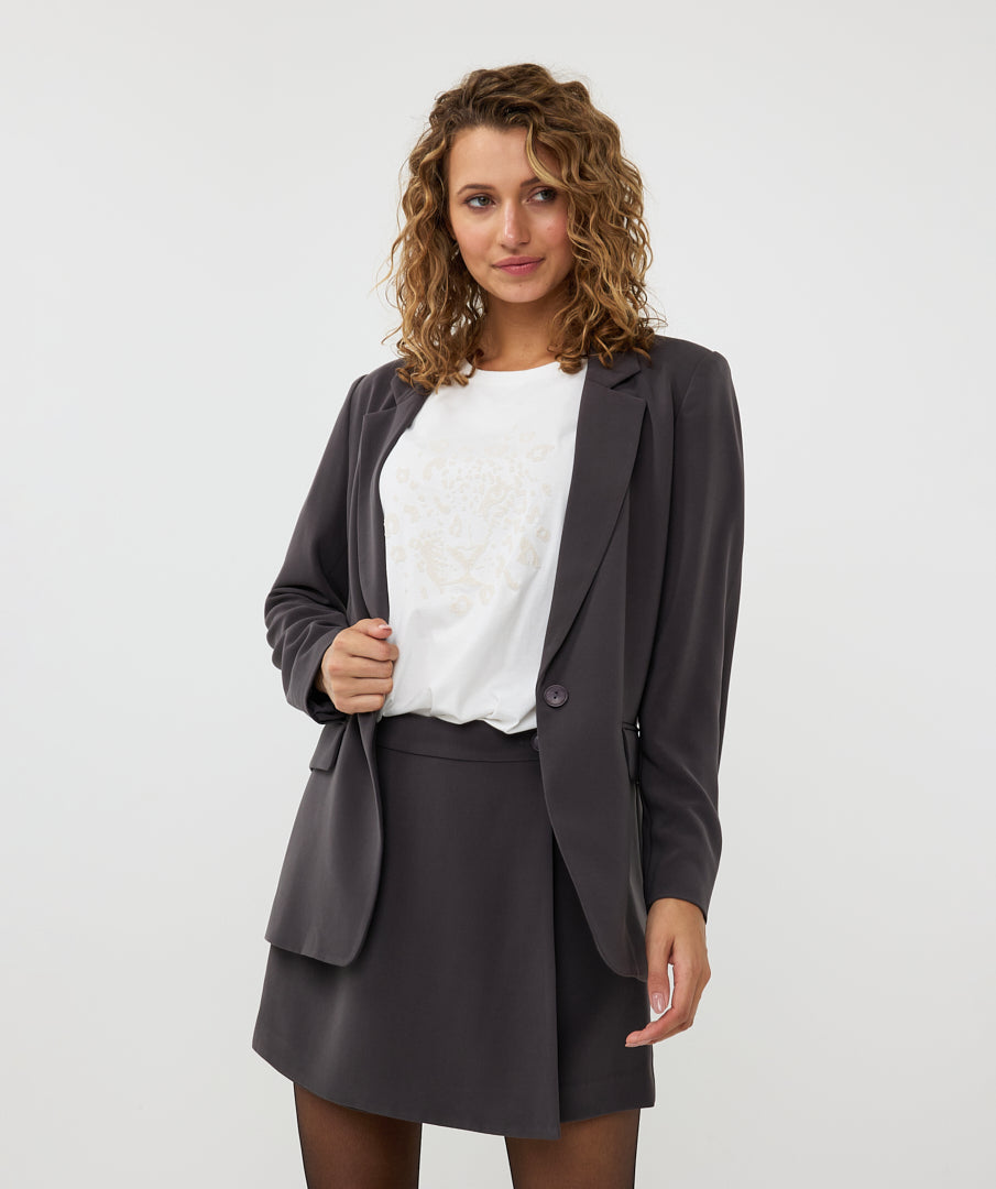 ESQUALO Classic Grey City Blazer